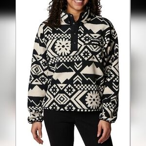 Columbia Helvetia women's cropped half-snap fleece pullover size XS